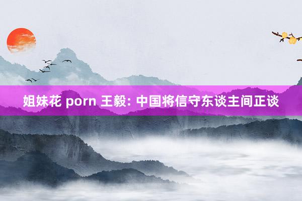 姐妹花 porn 王毅: 中国将信守东谈主间正谈