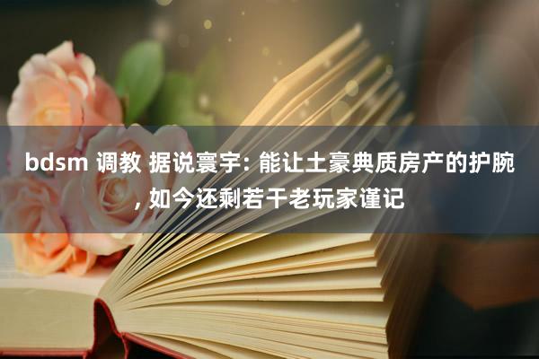 bdsm 调教 据说寰宇: 能让土豪典质房产的护腕, 如今还剩若干老玩家谨记
